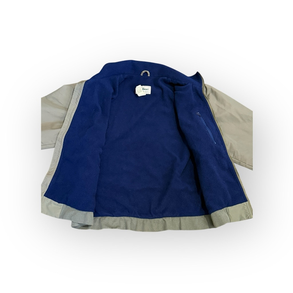 Vintage 90s L.L.Bean Three-Season Jacket Mens Gray Full Zip Fleece Lined Sz M - Picture 2 of 9